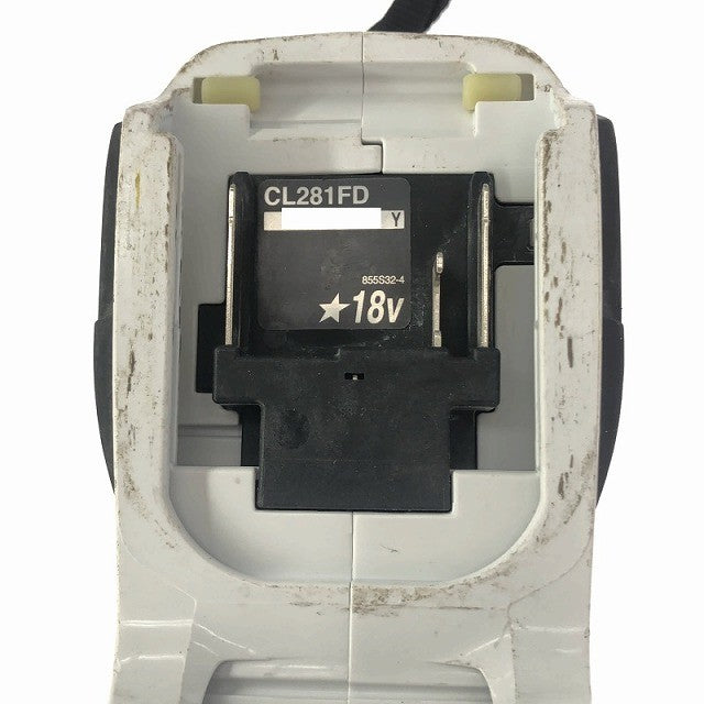 ☆中古品☆makita マキタ 18V 充電式クリーナー CL281FD 白 バッテリー