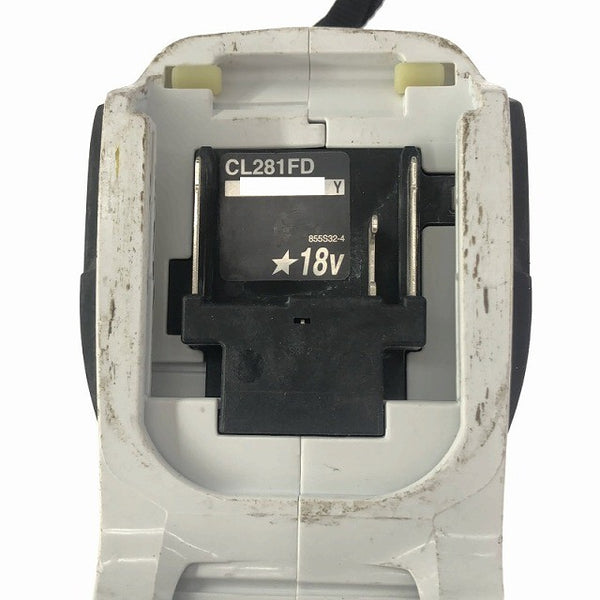 ☆中古品☆makita マキタ 18V 充電式クリーナー CL281FD 白 バッテリー2個(4.0Ah) 充電器付 コードレス 掃除機135173 - 8