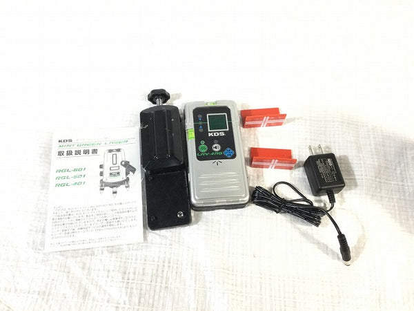 ☆美品☆ムラテックKDS ミントグリーンレーザー墨出し器 RGL-501RSA 受光器(LRV-4RG) 三脚 ケース 3方向縦 水平ライン地墨点 鉛直 - 8