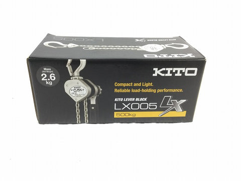 ☆未使用品☆KITO キトー レバーブロック LX005 荷重0.5ton/0.5トン 揚程1.2m レバーホイスト 荷揚げ 吊り具 - 0