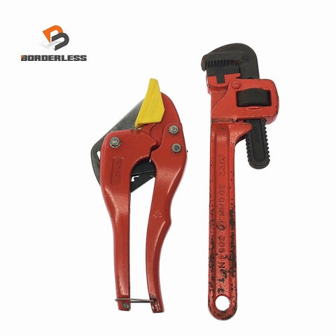 ☆中古品2点セット☆MCC 松阪鉄工所 塩ビカッター VC-42 300MM パイプレンチ 3064N 配管工 手工具 ハンドツール123425