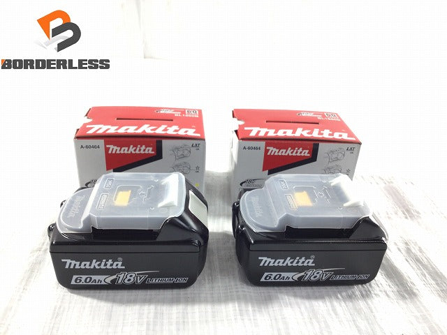 ☆未使用品2個セット☆ makita マキタ 18V 6.0Ah 純正リチウムイオンバッテリー BL1860B 急速充電対応 残量表示付 電 |  誰もが安心できる工具専門のリユース工具販売専門店Borderless