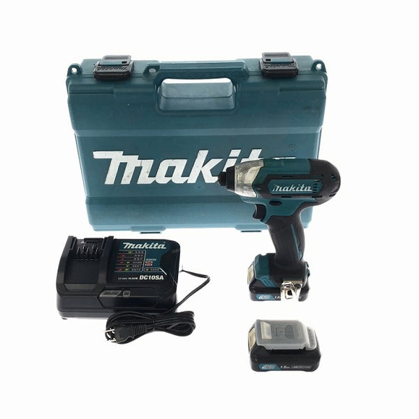 ☆比較的綺麗☆makita マキタ 10.8V 充電式インパクトドライバ TD110DSHX バッテリー2個(10.8V 1.5Ah) 充電器 ケース付き - 4