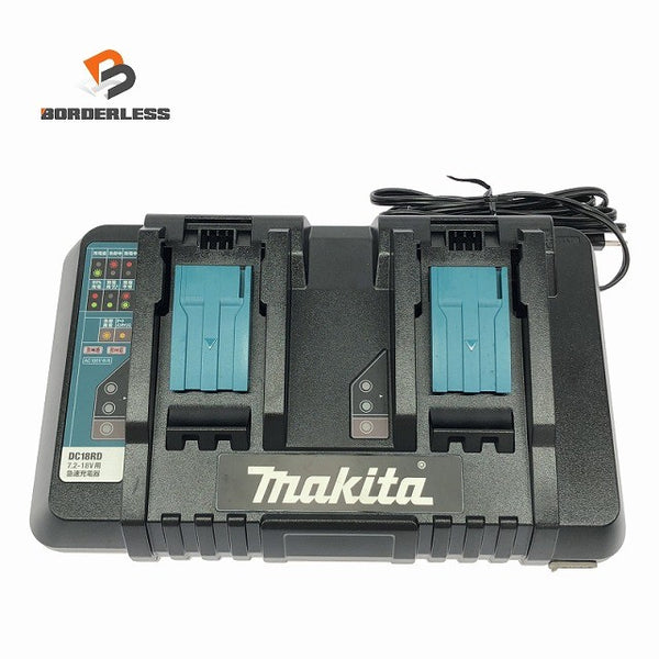 ☆美品☆makita マキタ 7.2V-18V 2口急速充電器 DC18RD リチウムイオンバッテリー用 電動工具用 2口充電器 二口急速充電器136270 - 1