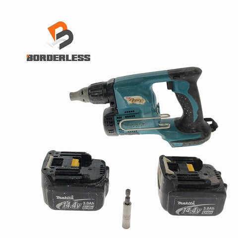 ☆中古品☆makita マキタ 14.4V 充電式スクリュードライバ FS440D バッテリー2個(14.4V 3.0Ah)付き ボード用ドライバー 電動工具