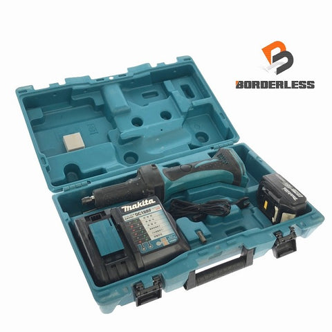 ☆中古品☆makita マキタ 18V 充電式ハンドグラインダー GD800D バッテリ1個(18V6.0AH) 充電器 ケース付 ストレートグラインダー - 0