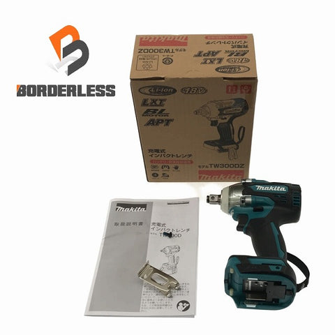 ☆未使用品☆ makita マキタ 18V 充電式インパクトレンチ TW300DZ 青/ブルー 本体+パーツ+ケース 締め メンテナンス