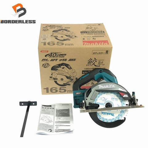 ☆未使用品☆makita マキタ 40Vmax 165mm 充電式マルノコ HS002GZ 本体のみ 鮫肌 無線連動対応 コードレスマルノコ 丸ノコ