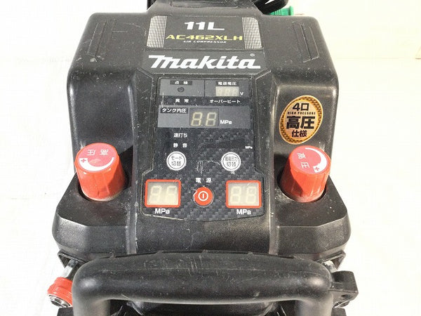 ☆中古品☆makita マキタ 100V 高圧専用エアコンプレッサー AC462XLH 黒 高圧4口 50Hz/60Hz 11L 静音モード エアーコンプレッサー - 6