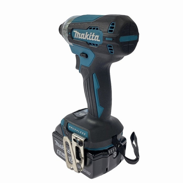 ☆未使用品☆ makita マキタ 18V 充電式インパクトドライバ TD157DRGX 青/ブルー バッテリ2個(18V 6.0Ah) 充電器 ケース付 - 7