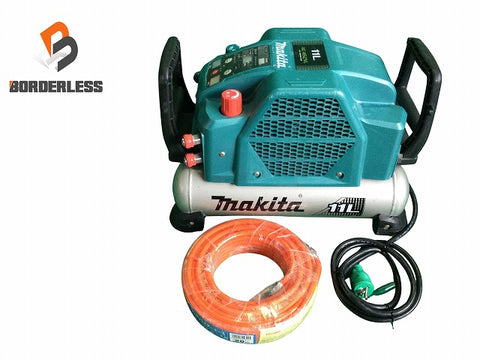 ☆中古品☆makita マキタ 常圧/高圧 エアコンプレッサー AC462XL 青 100V 11L 未使用おまけ常圧ホース付 エアーコンプレッサー