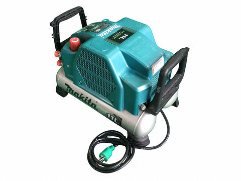 ☆中古品☆makita マキタ 常圧/高圧 エアコンプレッサー AC462XL 青 100V 11L 未使用おまけ常圧ホース付 エアーコンプレッサー - 0