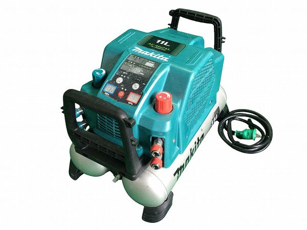 ☆中古品☆makita マキタ 常圧/高圧 エアコンプレッサー AC462XL 青 100V 11L 未使用おまけ常圧ホース付 エアーコンプレッサー - 5