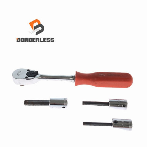 ☆中古☆MACTOOLS マックツールズ 3/8" ラチェットハンドル XR8PA ヘックスソケット3個(XD5MM XD6MM XD8MM)付 ラチェットレンチ