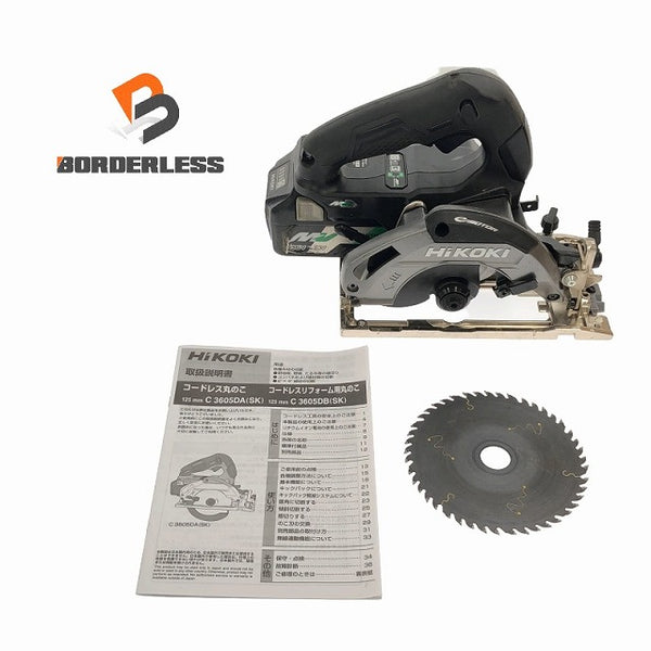 ☆中古品☆HiKOKI ハイコーキ 36V 125mm コードレス丸のこ C3605DA(SK 