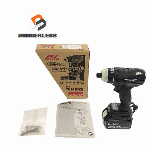 ☆未使用品☆makita マキタ 18V 充電式4モードインパクトドライバー TP141D バッテリー(18V 6.0Ah)付き 雪マーク 飛行機マーク