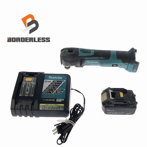 ☆比較的綺麗☆makita マキタ 18V 充電式マルチツール TM51D バッテリー(BL1860B) 充電器(DC18RC)付 コードレス カットソー