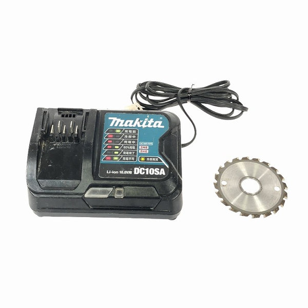 ☆中古品☆makita マキタ 10.8V 80mm 充電式マルノコ HS301D 充電器(DC10SA)付 コードレス バッテリー式 丸のこ 丸ノコ 丸鋸 - 9