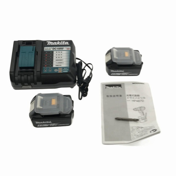 ☆未使用品☆ makita マキタ 18V 充電式震動ドライバドリル HP487DRGX バッテリ2個(18V 6.0Ah) 充電器 ケース付き - 10