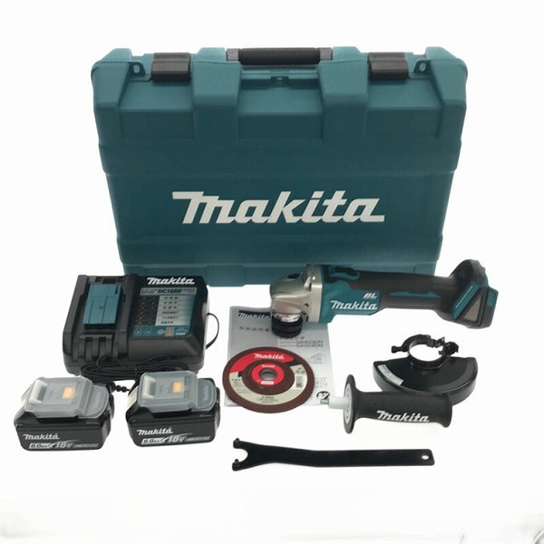 ☆未使用品☆makita マキタ 18V 充電式ディスクグラインダー GA504DRGXN バッテリ2個(18V 6.0Ah) 充電器 ケース付 コードレス - 4