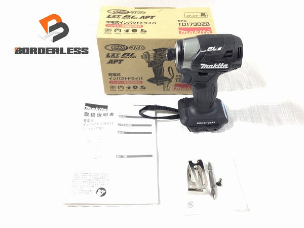 ☆未使用品☆ makita マキタ 18V 充電式インパクトドライバ TD173DZB 黒/ブラック 本体のみ 電動工具 大工道具 - 1