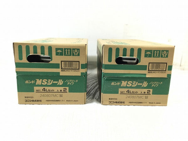 ☆未使用品 2点セット品☆ コニシ 2成分形変成シリコーン系 建築用シーリング材 MSシール ノンブリードタイプNB ボンド 4L×4セット - 6