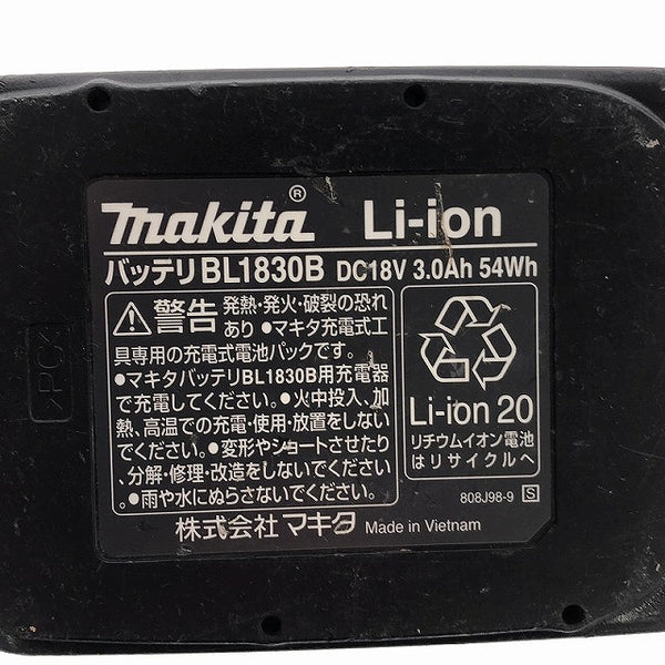 ☆中古品☆makita マキタ 18V 純正リチウムイオンバッテリ BL1830B バッテリアダプタ BAP18付 - 7