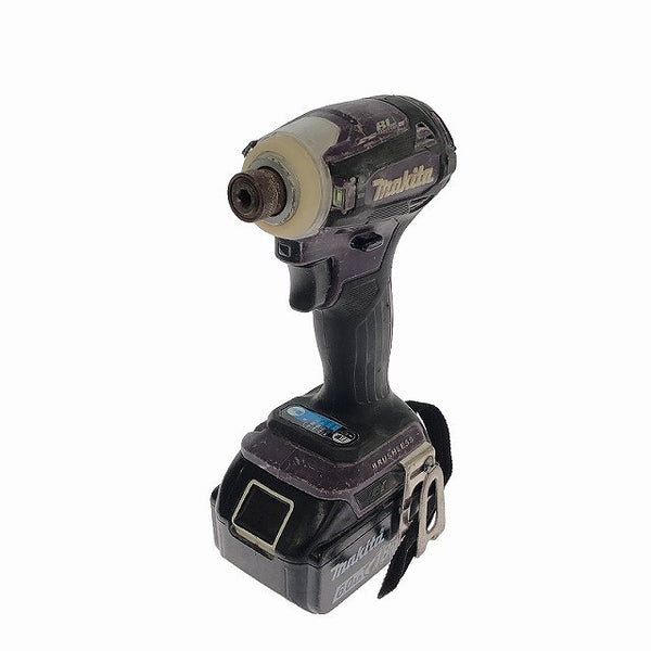 ☆中古品☆makita マキタ 18V 充電式インパクトドライバ TD172D 紫 バッテリー2個(18V 6.0Ah) ケース付き 電動工具 締め付け - 3