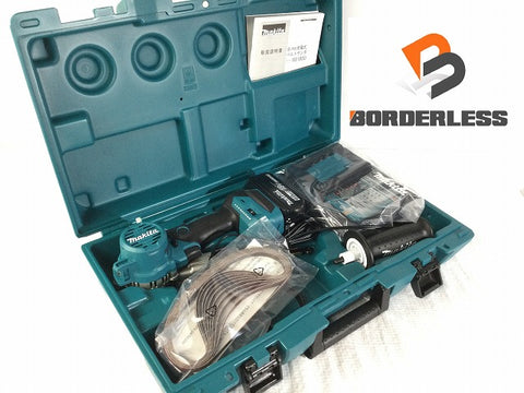 ☆未使用品☆ makita マキタ 18V 9mm 充電式 ベルトサンダ BS180DRG バッテリー1個(18V 6.0Ah) BL1860B 急速充電器付 - 0