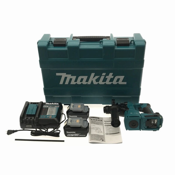 ☆未使用品☆makita マキタ 18V 18mm 充電式ハンマドリル HR183DRGX バッテリー2個(18V 6.0Ah) 充電器 ケース付 - 4