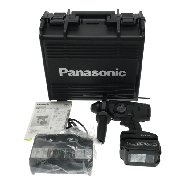 ☆未使用品☆Panasonic パナソニック 14.4V/18V 充電ハンマードリル EZ1HD1J18V-B バッテリー2個 充電器 集じんシステム ケース付 - 4