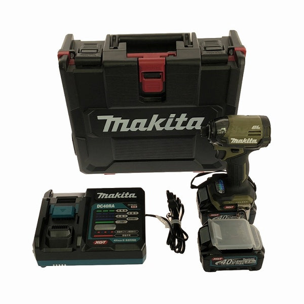 ☆極美品☆ makita マキタ 40Vmax 充電式インパクトドライバ TD002GRDXO バッテリー2個(40Vmax 2.5Ah)付き 充電器 ケース 付き - 4