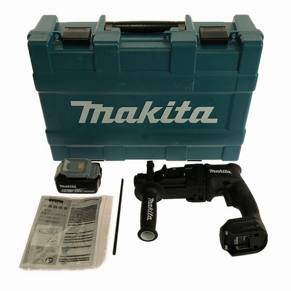 ☆比較的綺麗☆makita マキタ 18V 18mm 充電式ハンマドリル HR182D バッテリ1個(6.0Ah) ケース付 コードレス ハンマードリル 穴あけ - 4