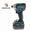 ☆中古品☆makita マキタ 18V 充電式インパクトドライバ TD148D 青/ブルー バッテリー(18V 3.0Ah)付き 電動工具 締め付け - 1