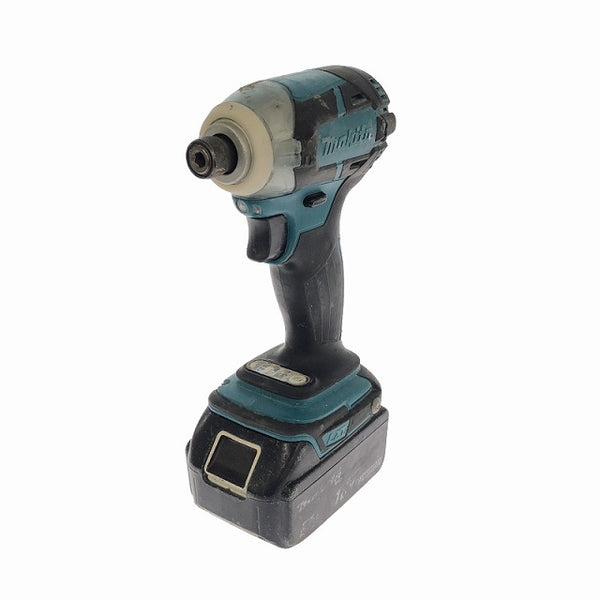 ☆中古品☆makita マキタ 18V 充電式インパクトドライバ TD148D 青/ブルー バッテリー(18V 3.0Ah)付き 電動工具 締め付け - 2