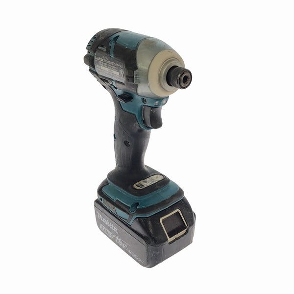 ☆中古品☆makita マキタ 18V 充電式インパクトドライバ TD148D 青/ブルー バッテリー(18V 3.0Ah)付き 電動工具 締め付け - 4