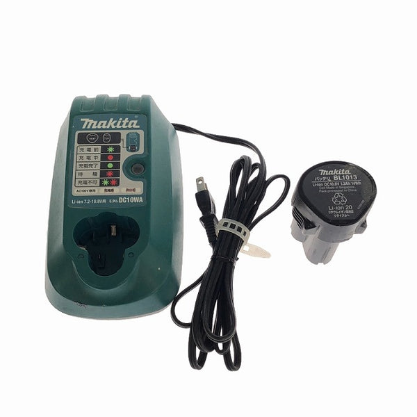 ☆中古品☆ makita マキタ 10.8V 充電式インパクトドライバー TD090D 青/ブルー バッテリー(1.3Ah) 充電器付き 電動工具 - 10