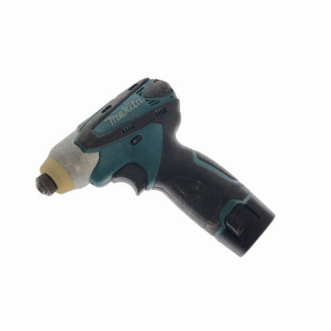 ☆中古品☆ makita マキタ 10.8V 充電式インパクトドライバー TD090D 青/ブルー バッテリー(1.3Ah) 充電器付き 電動工具 - 0