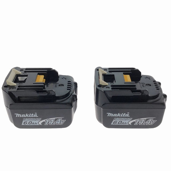 ☆美品2個セット☆ makita マキタ 14.4V6.0Ah 純正リチウムイオンバッテリー BL1460B (充電回数9回、11回) 残量表示付 蓄電池 - 7