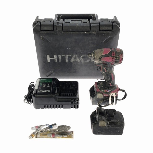 ☆中古品☆HITACHI 日立工機 18V コードレスインパクトドライバ WH18DDL2 バッテリー2個(18V6.0Ah)付き 充電器(UC18YDL2)付き - 4