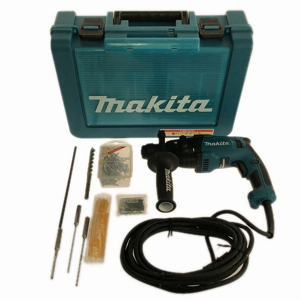 ☆中古品☆ makita マキタ 100V 18mm ハンマドリル HR1830F 本体+パーツ+ケース ハンマー 穴あけ 穿孔 ハツリ/はつり/斫り - 4