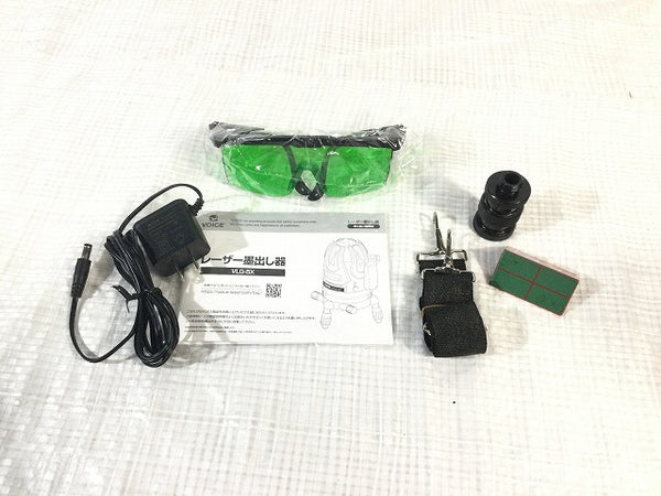 ☆極美品☆ VOICE ヴォイス 5ライングリーンレーザー VLG-5X 本体+パーツ+エレベーター三脚+ケース GREEN LASER - 9