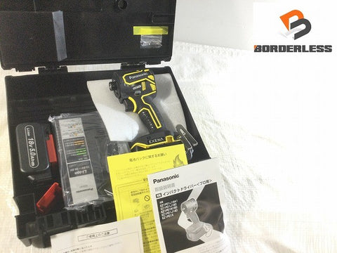 ☆未使用品☆Panasonic パナソニック EXENA 14.4V/18V充電インパクトドライバ EZ1PD1J18D-Y バッテリ2個 充電器付 締付け121461 - 0