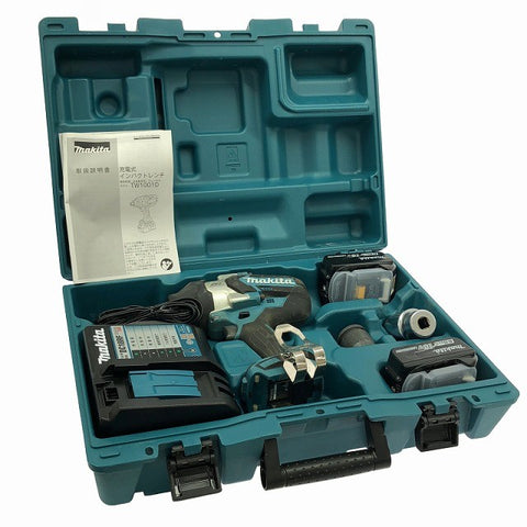 ☆美品☆makita マキタ 18V 充電式インパクトレンチ TW1001DRGX バッテリー2個(18V 6.0Ah) 充電器付き 電動工具132665 - 0