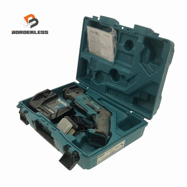 ☆中古品☆makita マキタ 10.8V 充電式レシプロソー JR104DSH バッテリ1個(10.8V1.5Ah) 充電器 ケース付 コードレス セーバソー119030 - 1