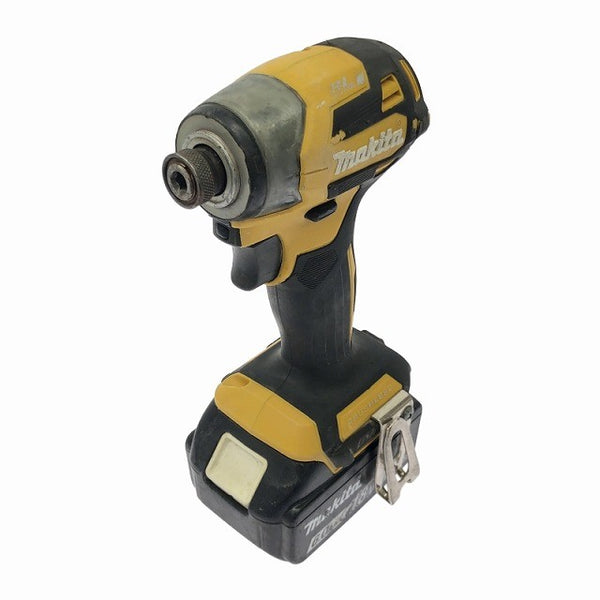 ☆中古品☆makita マキタ 18V 充電式インパクトドライバ TD173D 黄/イエロー 本体+バッテリー1個(6.0Ah) 116480116480 - 2