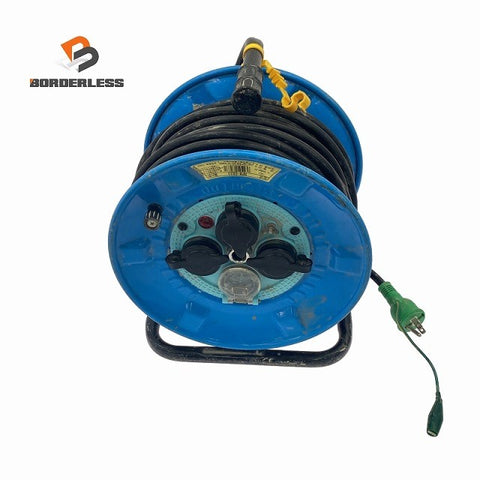 ☆中古品☆NICHIDO 日動工業 防雨防塵型 屋外型 コードリール NPW-EK33 延長コード118667