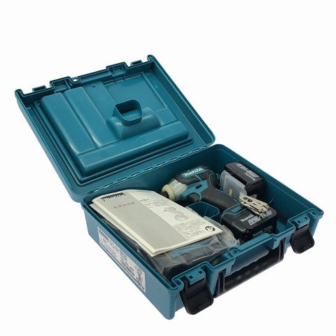 ☆未使用保管品☆ makita マキタ 充電式インパクトドライバ TS131DRGX バッテリー2個(14.4V6.0Ah)付き 充電器付き127596 - 0