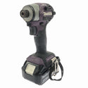 ☆中古品☆makita マキタ 18V 充電式インパクトドライバ TD173DGXAP 紫/パープル バッテリー2個(18V 6.0Ah) 充電器 ケース付 - 4