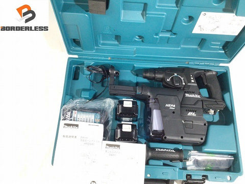 ☆未使用品☆makita マキタ 18V 24mm 充電式ハンマドリル HR244DGXVB 黒 集じんシステム(DX01) バッテリー2個 充電器 ケース付 115939115939